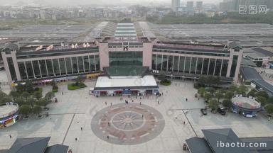 航拍广西桂林火车站